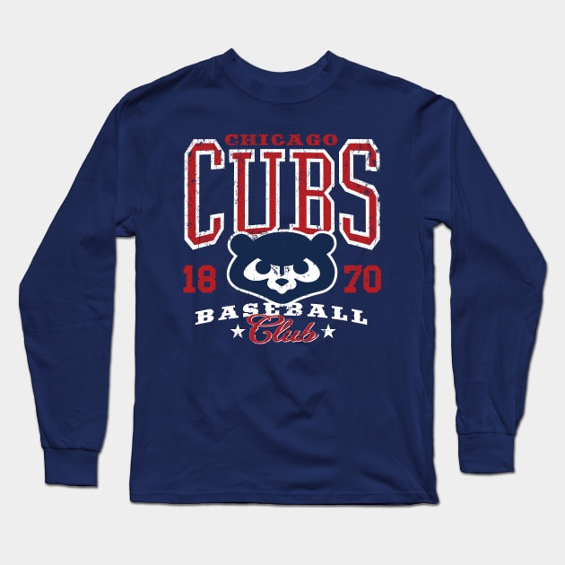 Chicago Cubs Long Sleeve T-Shirt by MindsparkCreative